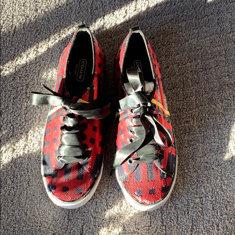 NWOT Coach Willa Plaid Sneaker